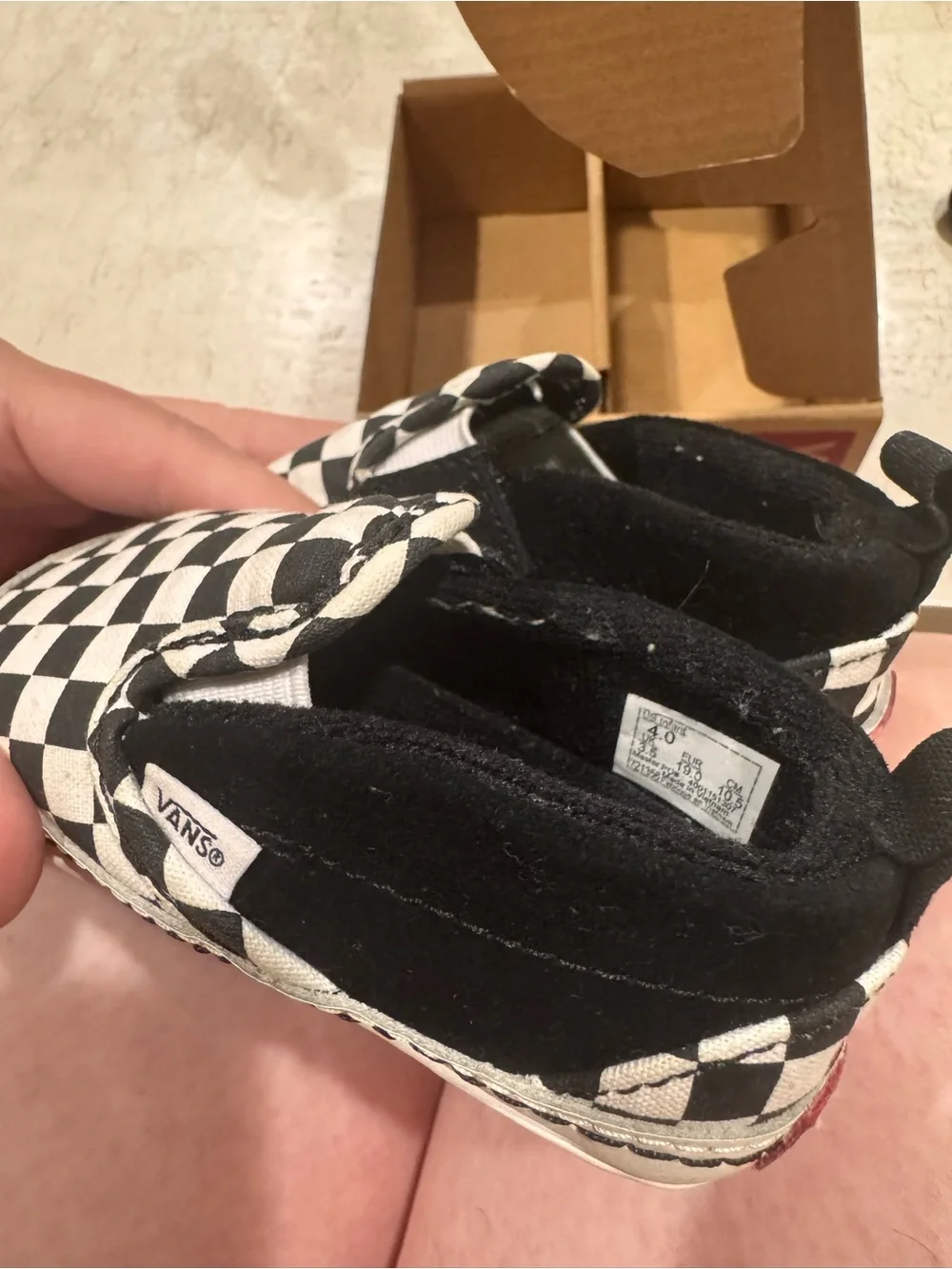 Vans Infant Slip-On V Crib Checkerboard Shoe